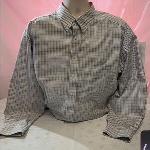 Gold Label Roundtree & Yorke Plaid Button Up Long Sleeve Shirt
